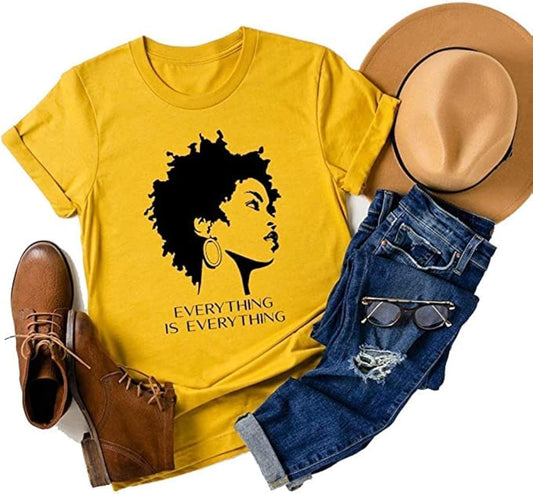 Black Power Black Girl Graphic T-Shirt plus Size Tops Afro Woman Black Girl Tee Afro Girl Magic Tee