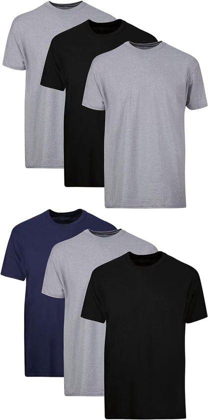 Men'S Cotton, Moisture-Wicking Crew Tee Undershirts, Multi-Packs Available