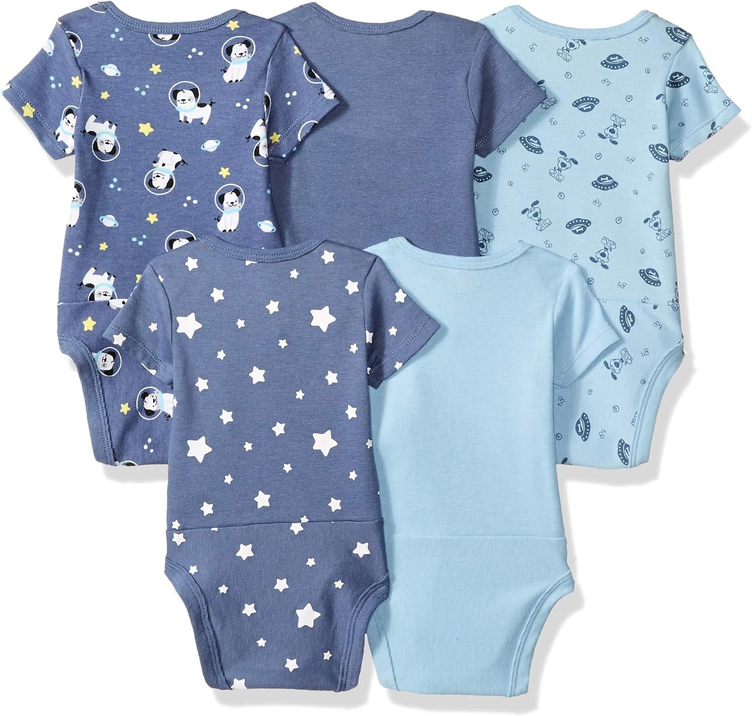 Baby and Toddler Ultimate Flexy Short Sleeve Bodysuit (5 Pack)