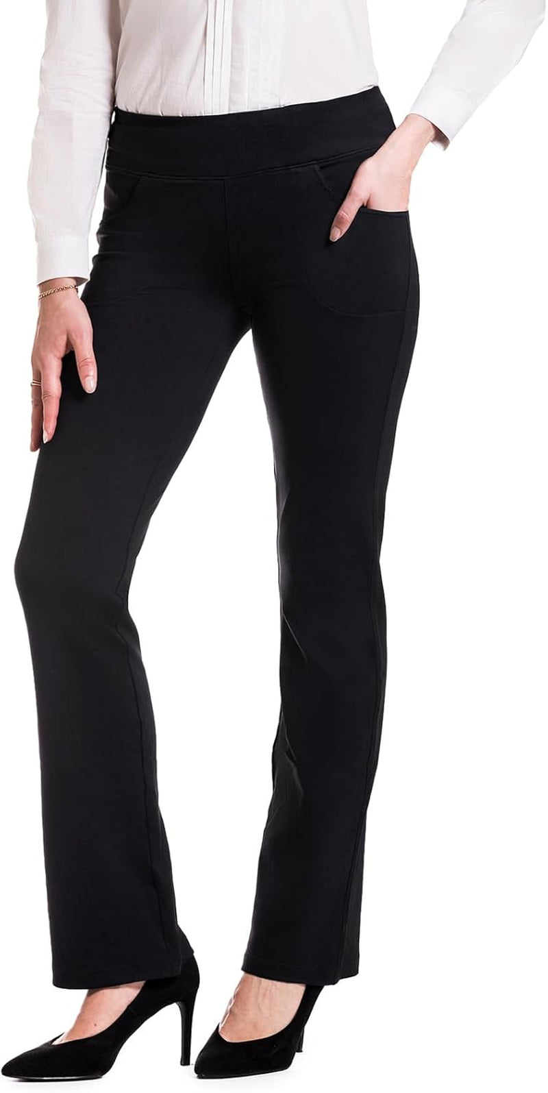 ,5 Pockets,27"/29"/31"/33"/35"/37" Women'S Bootcut Yoga Dress Pants Workout Pant for Commute Work